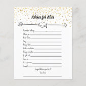 Graduate Mad Libs & Advice gold confetti Flyer (Hinten)