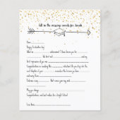Graduate Mad Libs & Advice gold confetti Flyer (Vorne)