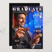Graduate Magazine Cover Einladung (Vorne/Hinten)