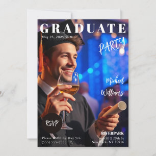 Graduate Magazine Cover Einladung