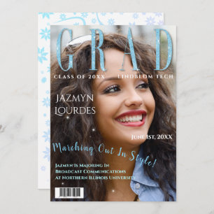 Graduate Magazine Cover Foto Abschluss Ankündigung