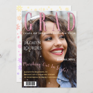 Graduate Magazine Cover Foto Abschluss Ankündigung