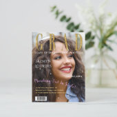 Graduate Magazine Cover Foto Abschluss Ankündigung Postkarte (Stehend Vorderseite)