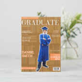 Graduate Magazine Cover Foto Abschluss Einladung (Stehend Vorderseite)