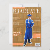 Graduate Magazine Cover Foto Abschluss Einladung (Vorderseite)