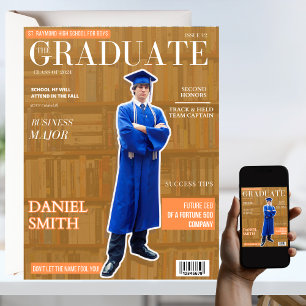 Graduate Magazine Cover Foto Abschluss Einladung