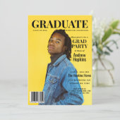 Graduate Magazine Cover Foto Graduation Party Einladung (Stehend Vorderseite)