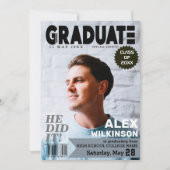 GRADUATE Magazine Cover Style Chic 5 Foto Collage Ankündigung (Vorderseite)