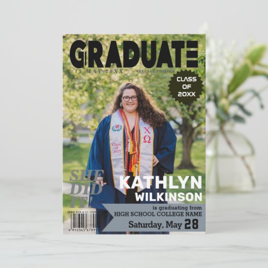 GRADUATE Magazine Cover Style Modern 5 Foto Ankündigung (Stehend Vorderseite)