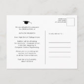 GRADUATE Magazine Cover Style Modernes Foto Ankündigungspostkarte (Rückseite)