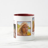 Graduate Maroon Foto Collage Tasse (Zentrum)