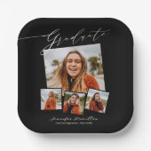 Graduate Minimalistisch Foto Grad Party Pappteller (Vorderseite)