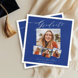 Graduate Minimalistisch Foto Grad Party Serviette