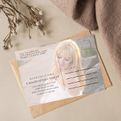 Graduate Minimalistisch Simple Modern Two Foto Postkarte