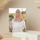 Graduate Minimalistisch Simple Modern Two Foto Postkarte