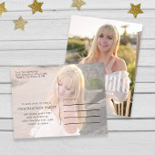 Graduate Minimalistisch Simple Modern Two Foto Postkarte