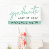 Graduate Mint Green | Playful Sage Trendy Script Banner (Insitu)