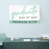 Graduate Mint Green | Playful Sage Trendy Script Banner (Messeveranstaltung)