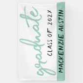 Graduate Mint Green | Playful Sage Trendy Script Banner (Vertikal)
