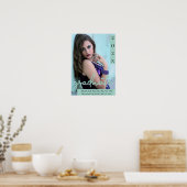 Graduate Mint Script | Modern Green Foto Keepake Poster (Küche)