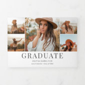 Graduate Modern 11 Foto Dreifach Gefaltete Ankündigung (Cover)