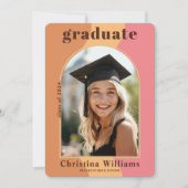 Graduate Modern Arch Foto Abschluss Ankündigung (Vorderseite)