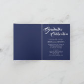 Graduate Modern Editable Foto Blue | ABSCHLUSS Einladung (Innenseite)