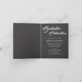 Graduate Modern Editable Foto Burgundy Abschluss Einladung (Innenseite)