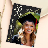 Graduate Modern Elegante Senior Foto Abschluss Folieneinladung