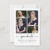 Graduate Modern Five Foto Abschluss Ankündigung (Vorderseite)