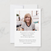 Graduate Modern Five Foto Abschluss Ankündigung (Rückseite)