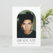Graduate Modern Foto Arch Abschluss Ankündigung (Stehend Vorderseite)