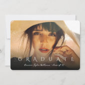 Graduate Modern Foto Graduate Party Einladung (Vorderseite)