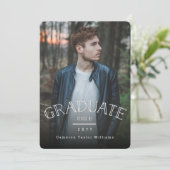 Graduate Modern Foto Graduate Party Einladung (Stehend Vorderseite)