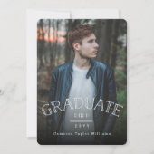 Graduate Modern Foto Graduate Party Einladung (Vorderseite)