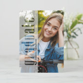 Graduate Modern Foto Simple Stylish Typografy Einladung (Stehend Vorderseite)