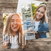 Graduate Modern Foto Simple Stylish Typografy Einladung