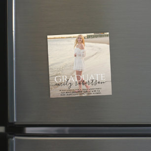 Graduate Modern Foto Template Simple Magnet