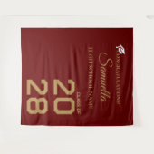 Graduate Modern Gold Script Graduation Party Wandteppich (Vorderseite (Horizontal))