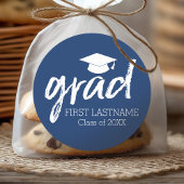 Graduate Modern Letters Grad Runder Aufkleber