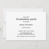 Graduate Modern Minimal Script Foto Collage Einladung (Rückseite)