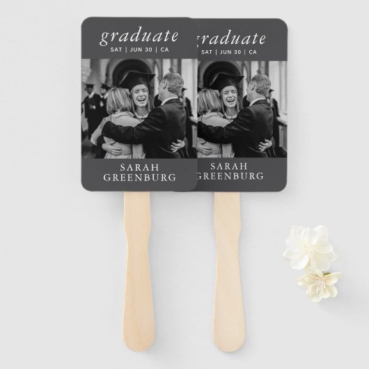 Graduate Modern Minimalistisch Simple Chic Abschlu Fächer (Vorne und Hinten)