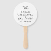 Graduate Modern Minimalistisch Simple Chic Abschlu Fächer (Rückseite)