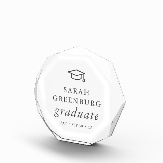 Graduate Modern Minimalistisch Simple Chic Abschlu Fotoblock (Rechts)