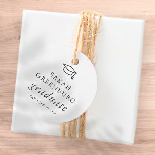 Graduate Modern Minimalistisch Simple Chic Abschlu Geschenkanhänger