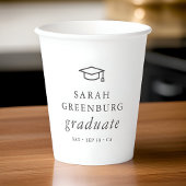 Graduate Modern Minimalistisch Simple Chic Abschlu Pappbecher