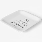 Graduate Modern Minimalistisch Simple Chic Abschlu Pappteller (Gewinkelt)