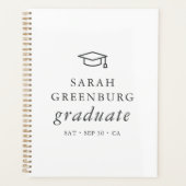 Graduate Modern Minimalistisch Simple Chic Abschlu Planer (Vorderseite)