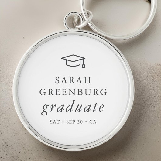 Graduate Modern Minimalistisch Simple Chic Abschlu Schlüsselanhänger