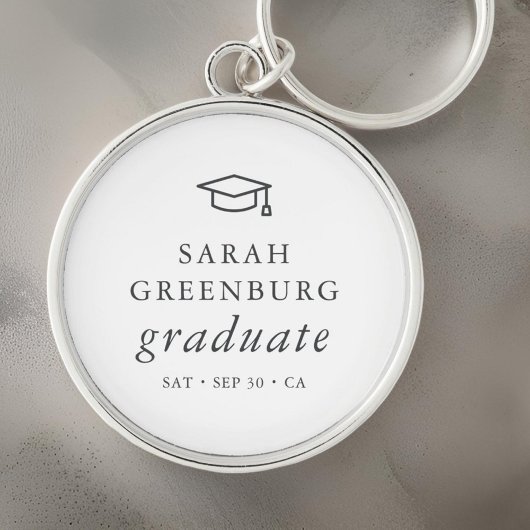 Graduate Modern Minimalistisch Simple Chic Abschlu Schlüsselanhänger